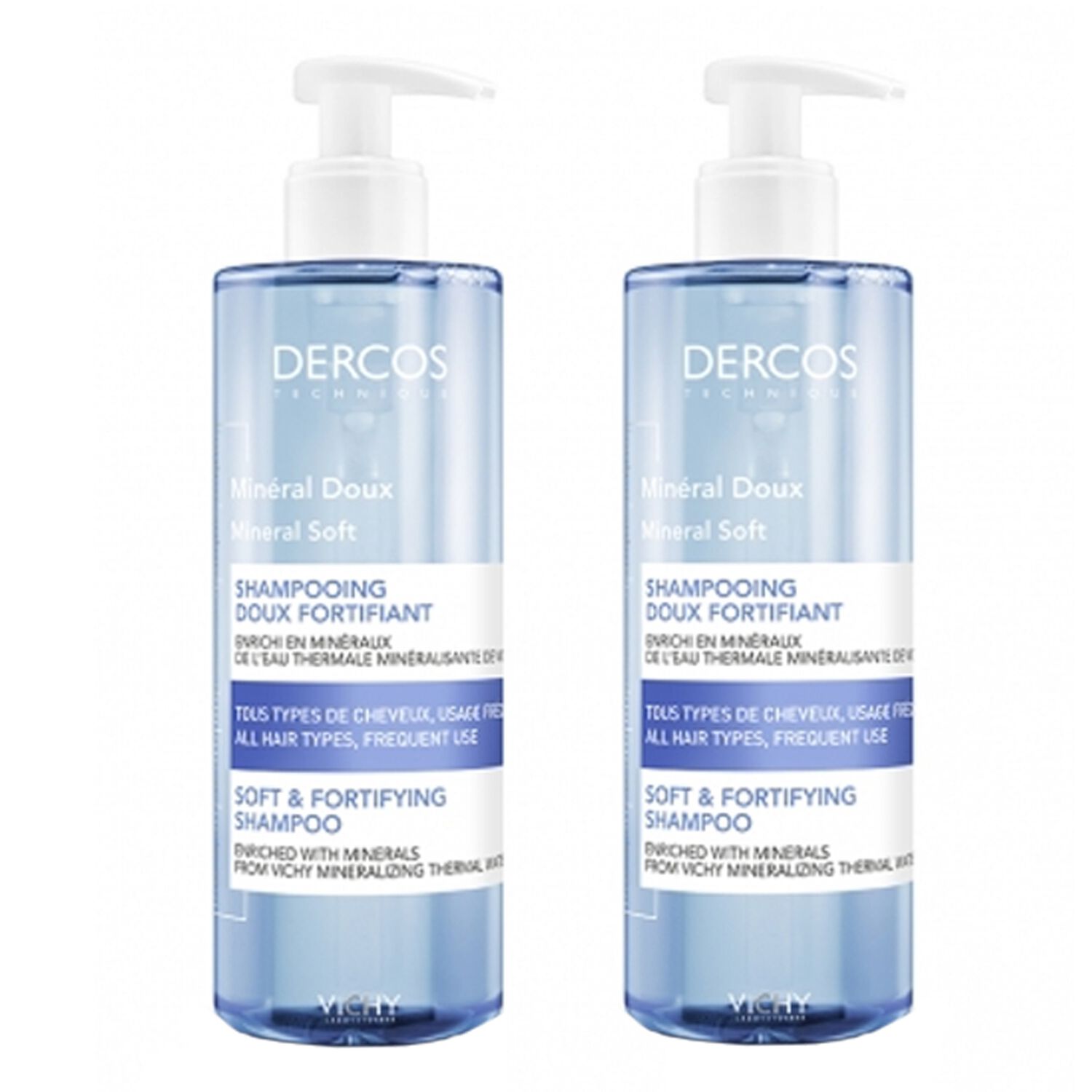 Vichy Dercos Technique Shampooing Doux Fortifiant 2x400 ml