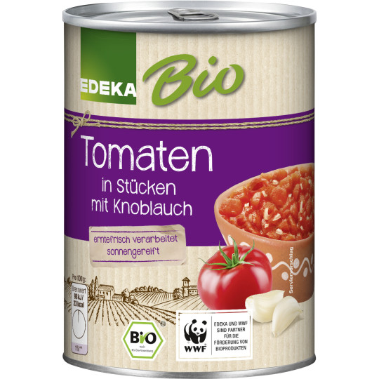 EDEKA Bio Tomaten in Stücken mit Knoblauch 400G