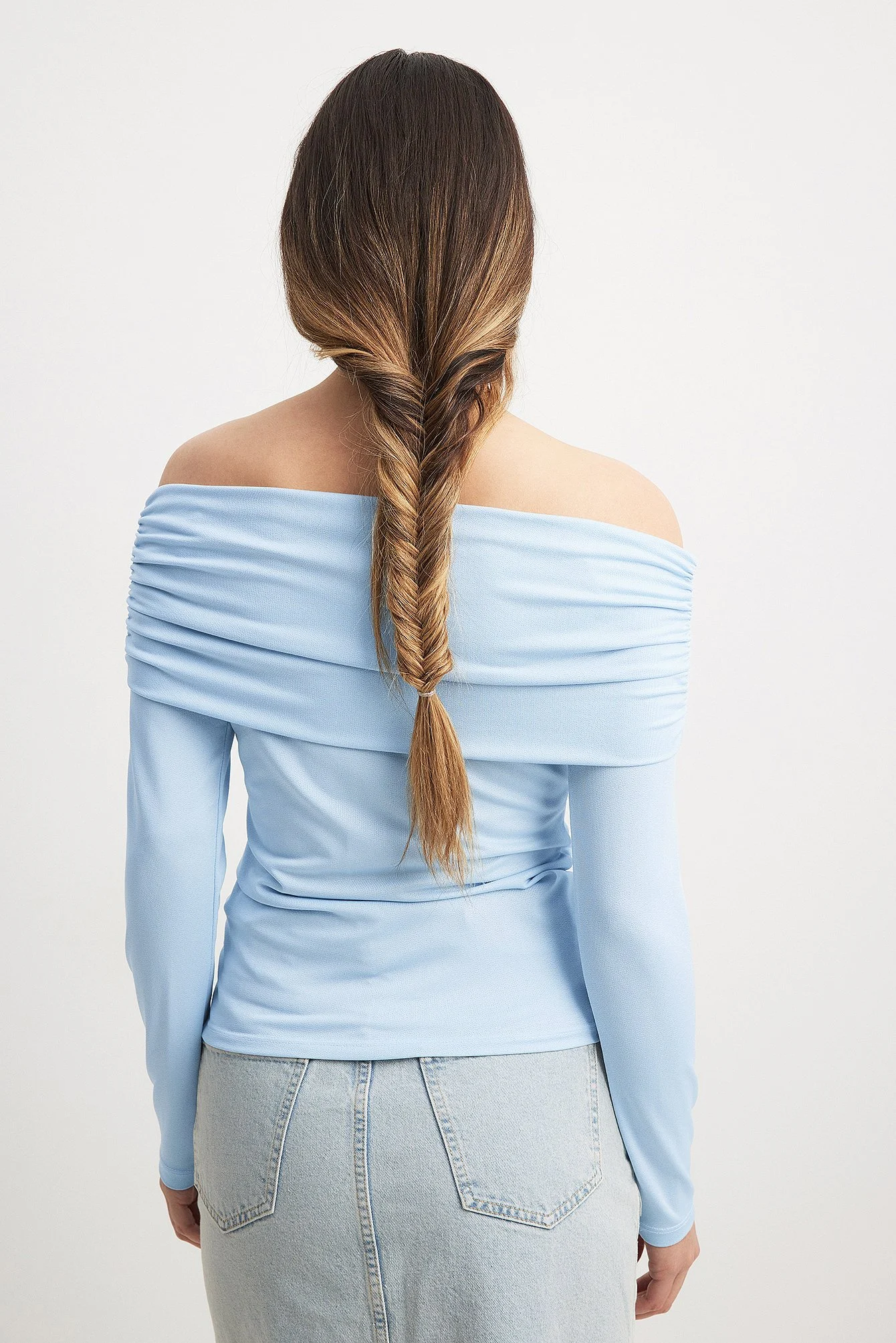Schulterfreies Jersey-Top