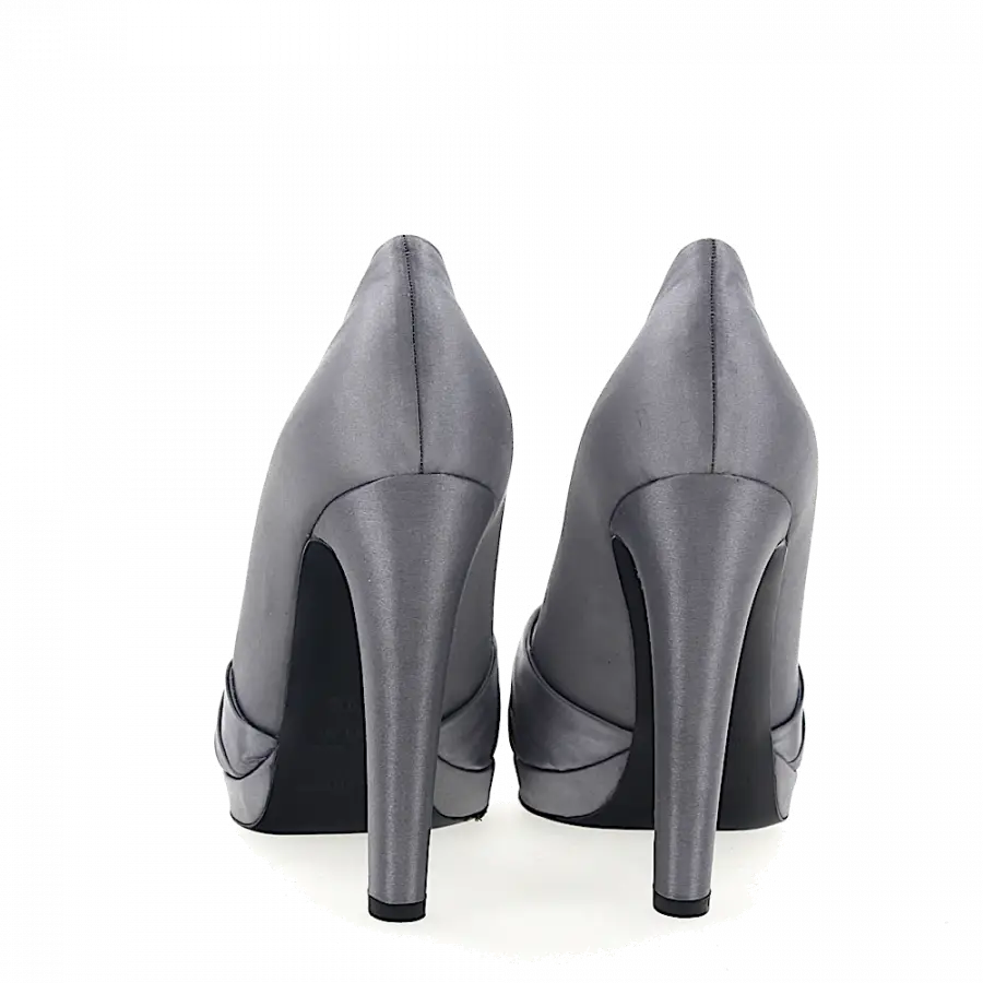 Sergio Rossi - Peeptoes Raffung grau - grau