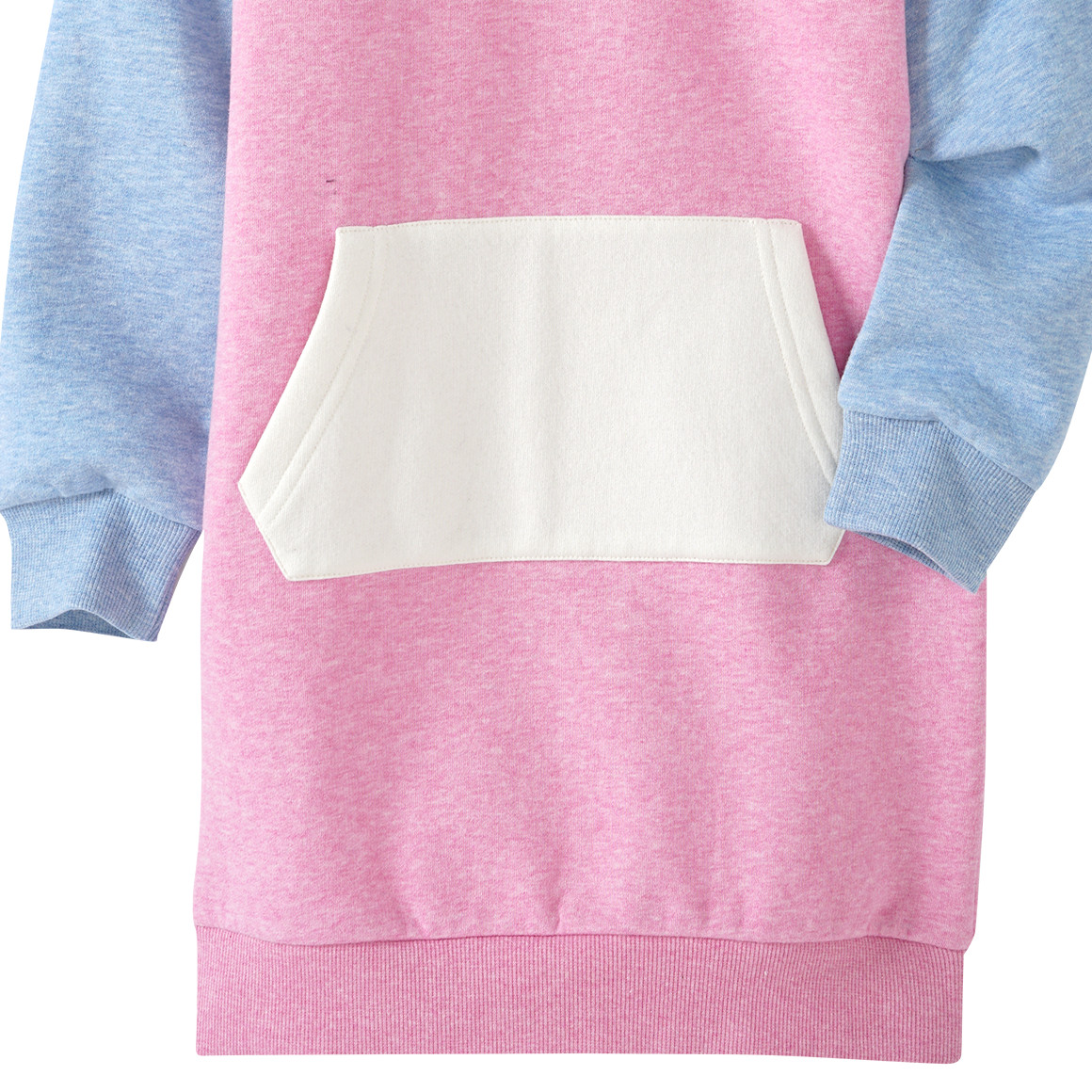 Mädchen Sweatkleid mit Kapuze