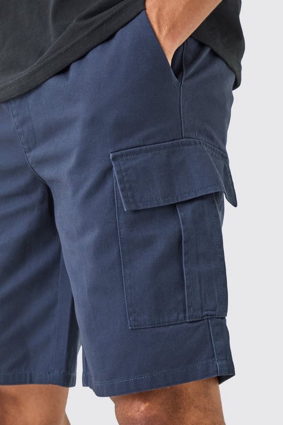 Lockere Cargo-Shorts mit elastischem Bund