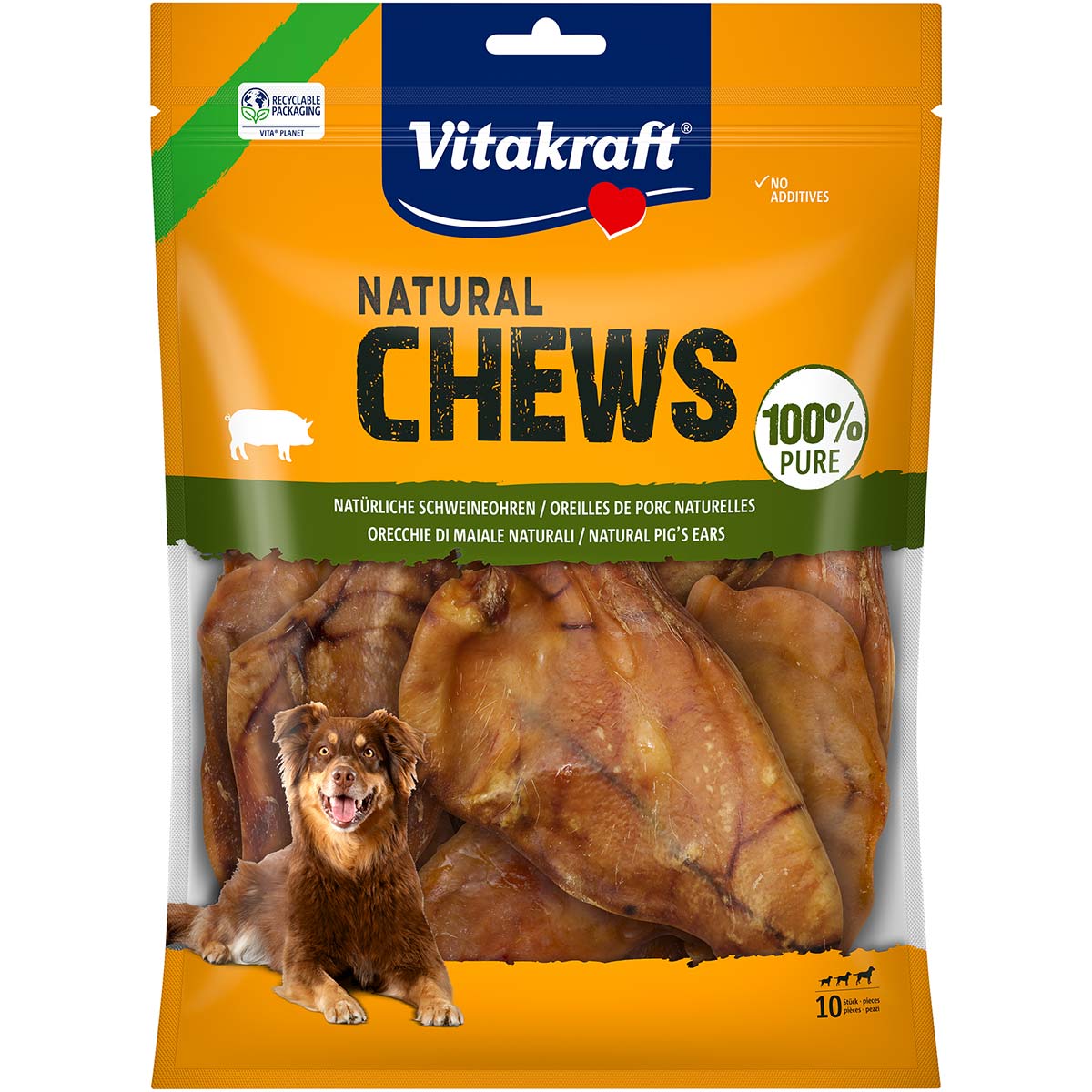 Vitakraft Chews pure Schweineohren 10 Stück kaufen bei ZooRoyal