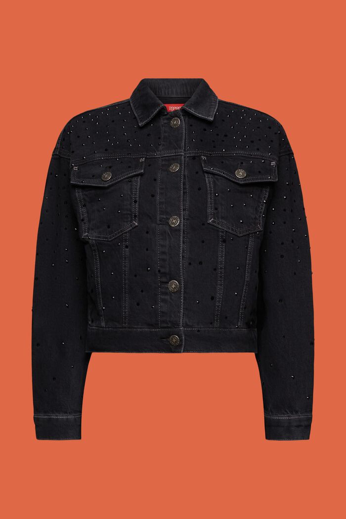 Jeansjacke mit Strass