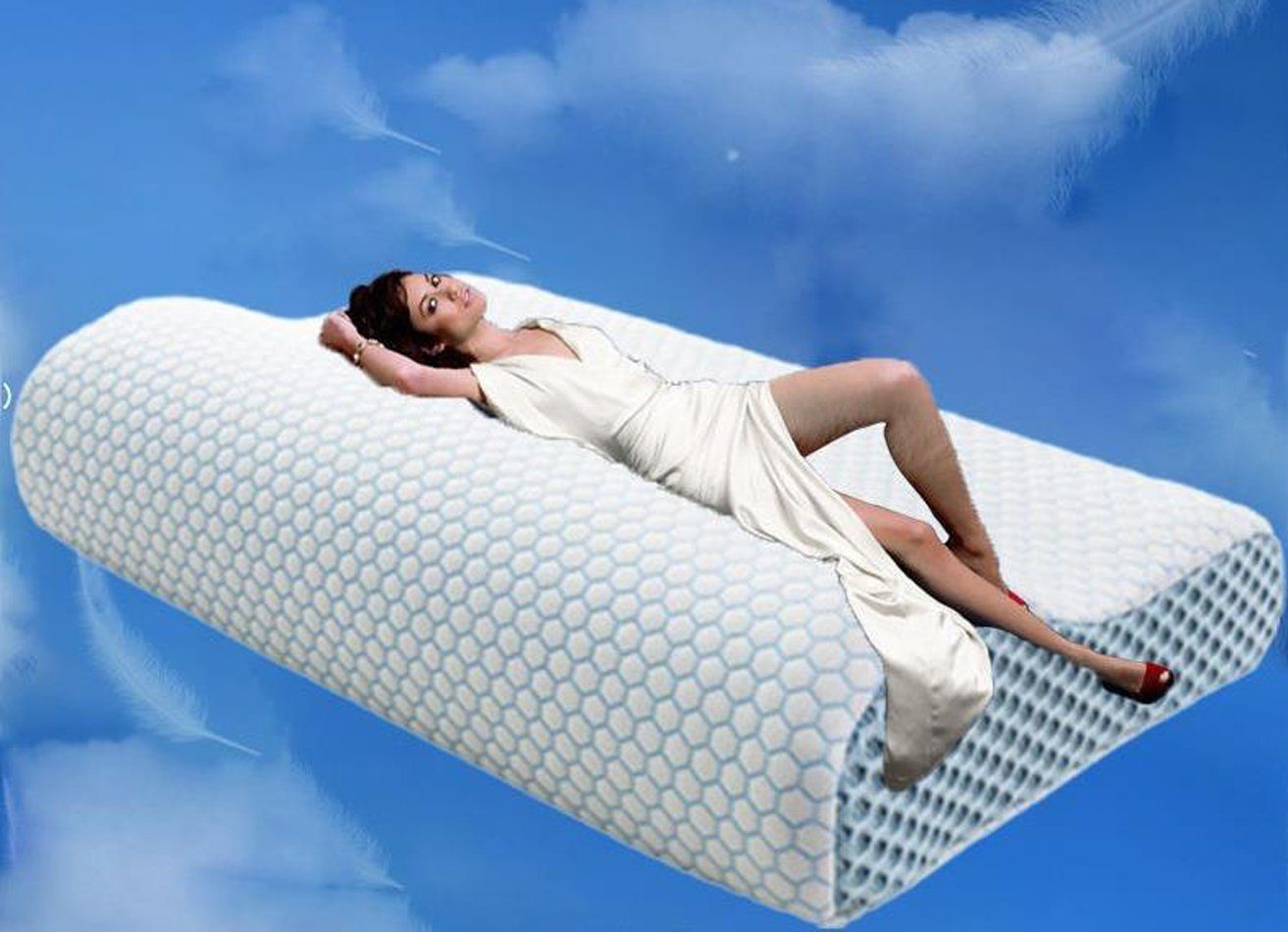 Nackenstützkissen Memory Foam-Kissen, orthopädisches Nackenstützkissen, HOHEA H, für Seiten- und Rückenschläfer