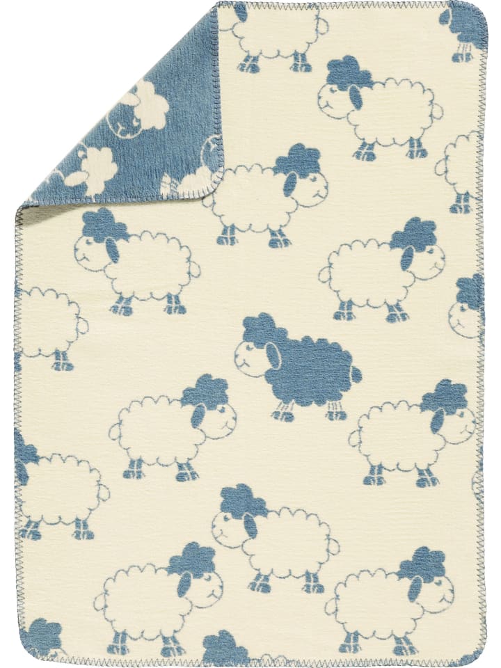 Erwin Müller Babydecke in blau günstig kaufen 75 x 100 cm
