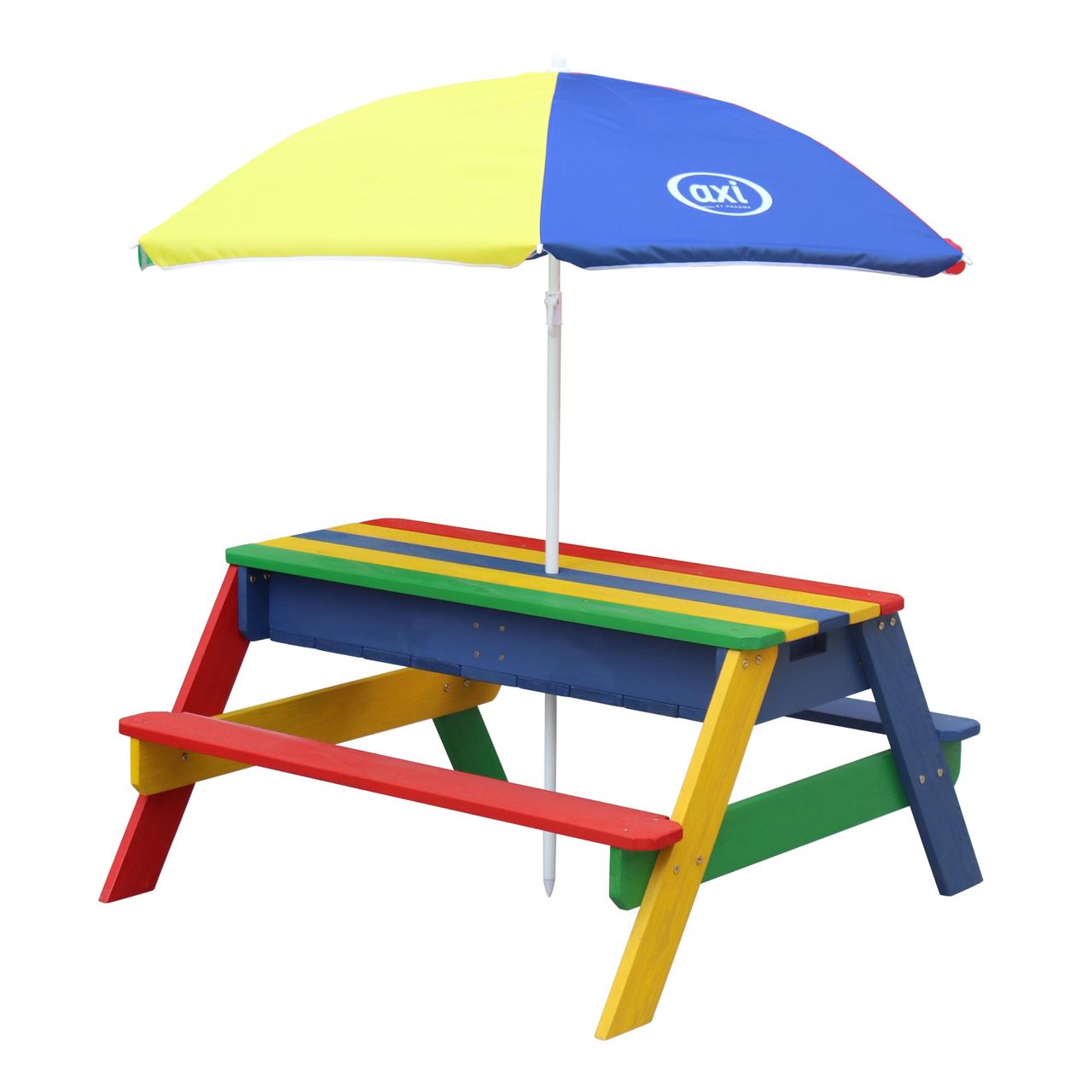 AXI Nick Sand & Wasser Picknicktisch Regenbogen - Sonnenschirm Regenbogen
