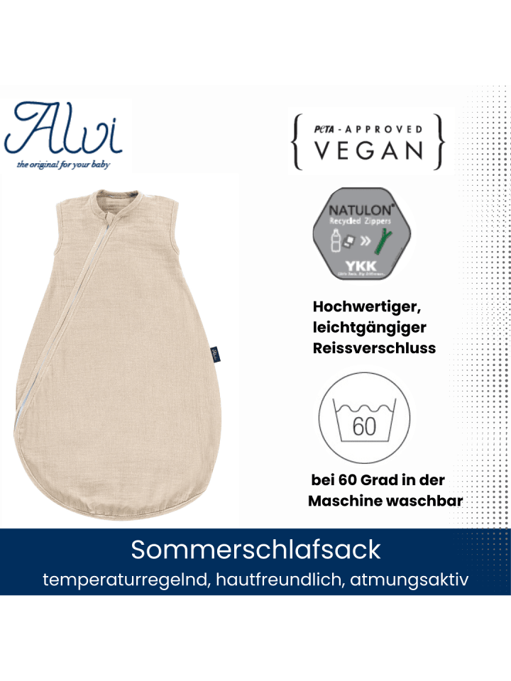 Alvi Baby Mäxchen Sommertraum Mullschlafsack Exklusiv in Natur günstig kaufen