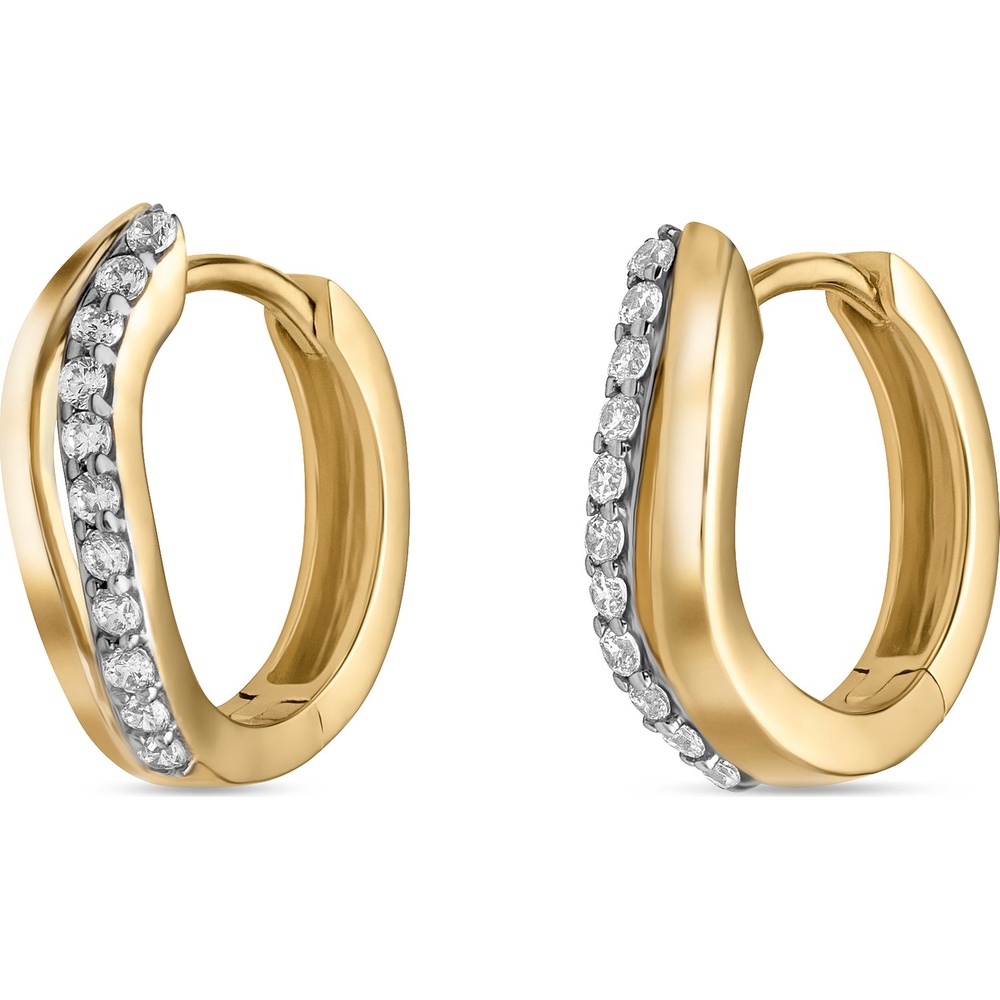 Valeria Créoles 585 Or jaune Boucles d'oreilles