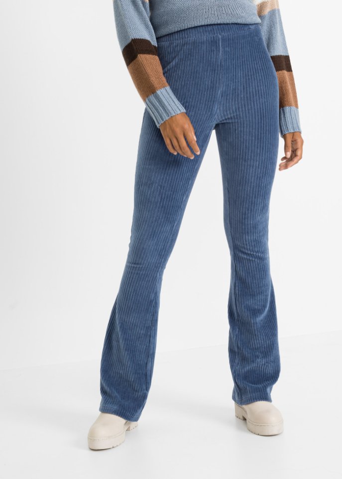 Ausgestellte Leggings in Cordoptik