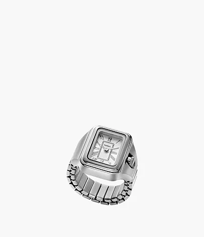 Fossil Ringuhr Raquel 2-Zeiger-Werk Edelstahl