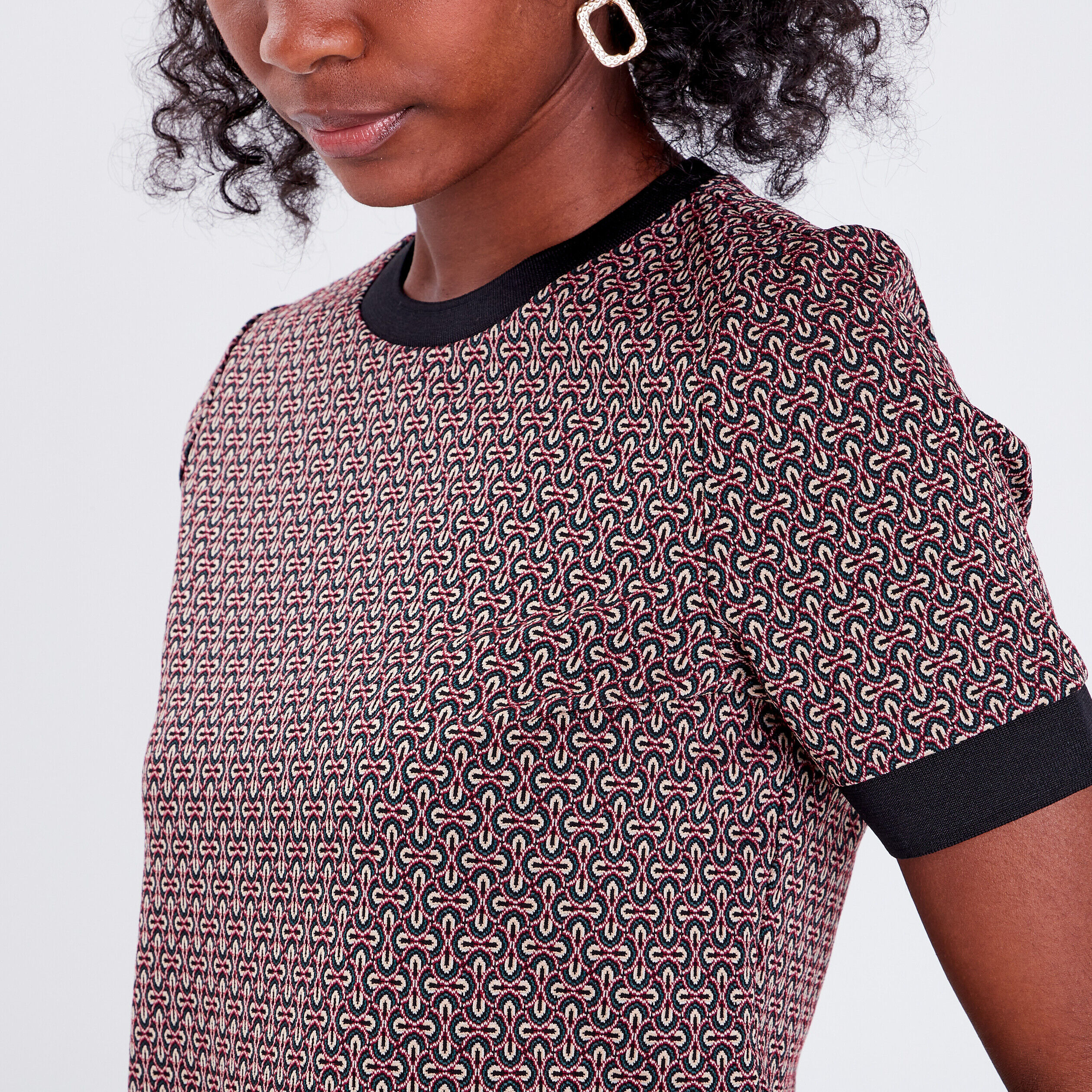 T-shirt manches courtes marron foncé femme | Cache Cache