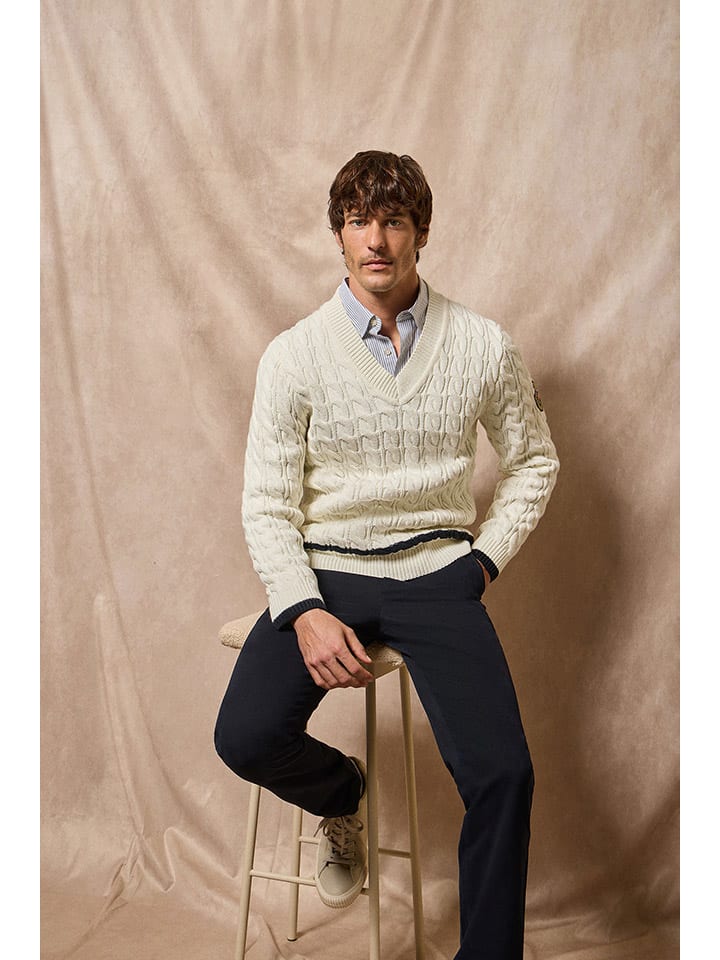 Polo Club Pullover in Creme günstig kaufen