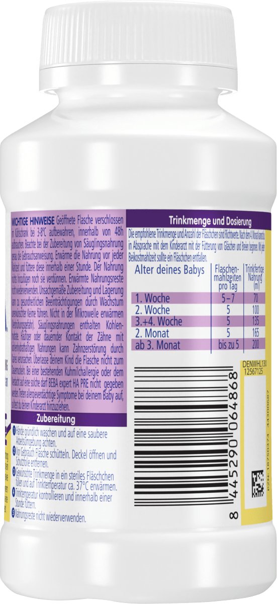 Anfangsmilch Expert HA Pre trinkfertig von Geburt an, 200 ml