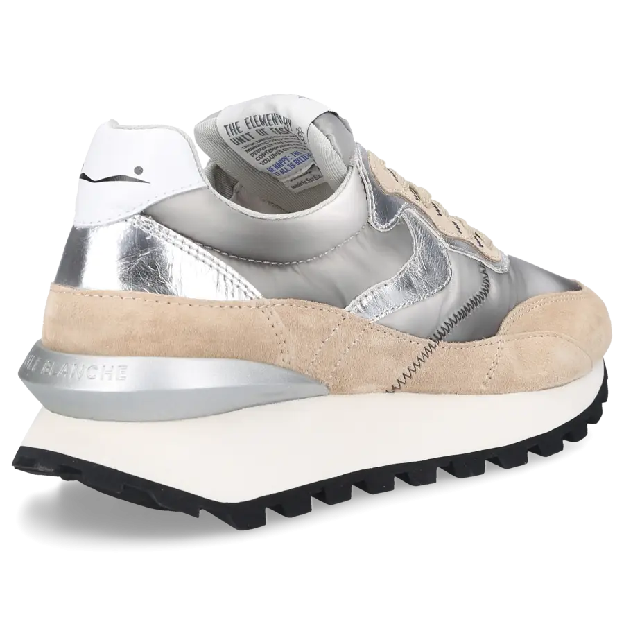 VOILE BLANCHE - Sneaker low QWARK Veloursleder Nylon - beige
