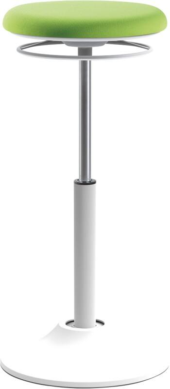 Euroseats Sitz-Steh-Hocker Mango Stoff Weiß, Grün
