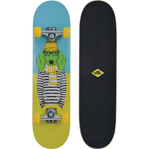 SKATEBOARD SCHILDKRÖT SKATEBOARD KICKER 31, KOMPLETT-BOARD MIT TOLLEN FEATURES FÜR EINSTE