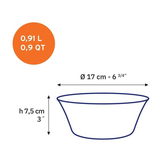 Bol de salată DURALEX Lys marine – diametru 17 cm