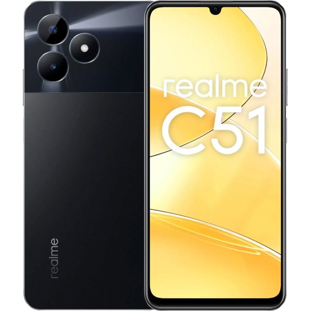 Realme C51 128 GB / 4 GB - Smartphone - carbon black Smartphone (6,74 Zoll, 128 GB Speicherplatz)