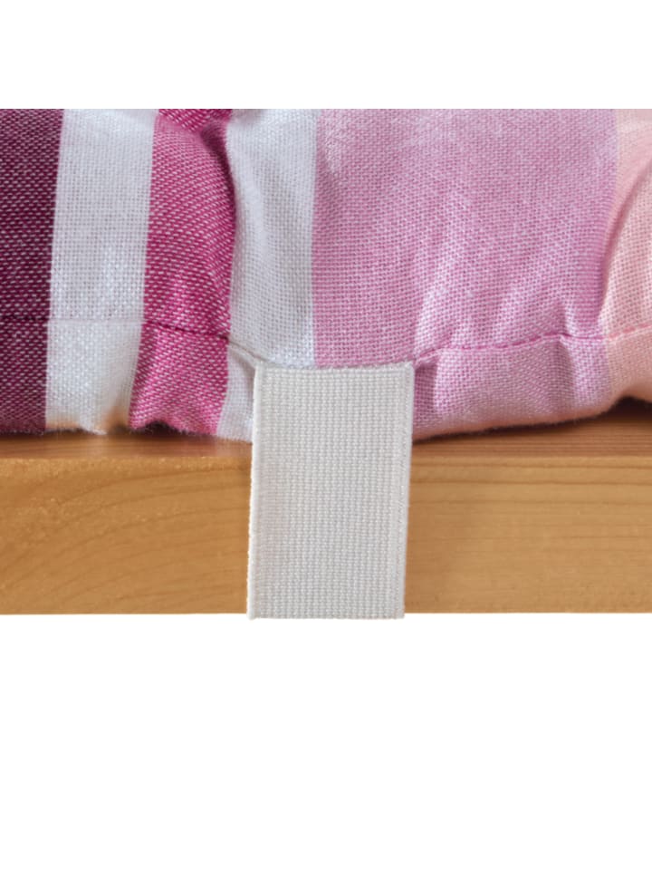 REDBEST buntgewebt, Baumwolle Bierbank-Auflage 2er-Pack in pink günstig kaufen 220 cm