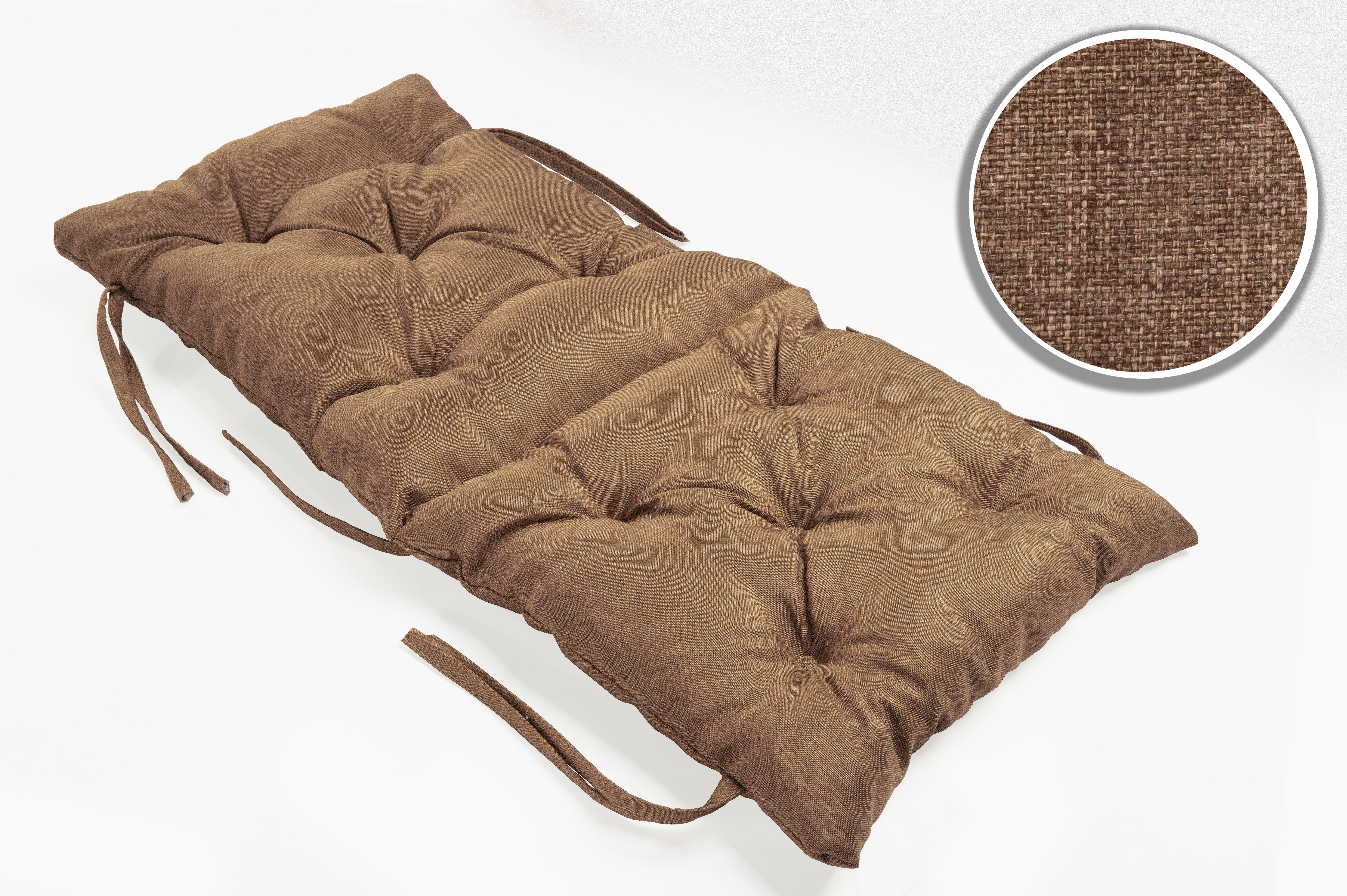 sunnypillow Bankauflage Bankauflage Stuhlkissen viele Farben und Größen zur Auswahl, 50x50x50cm braun