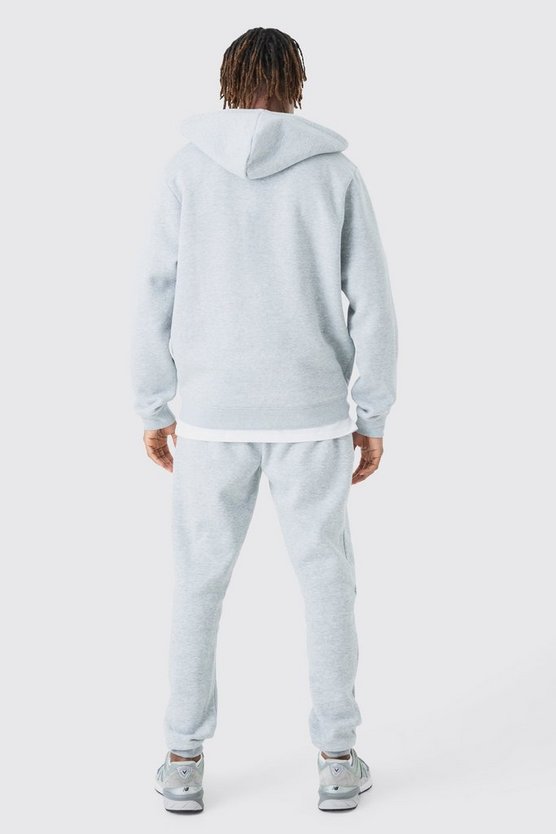 Tall Basic Hoodie mit Reißverschluss in Grau