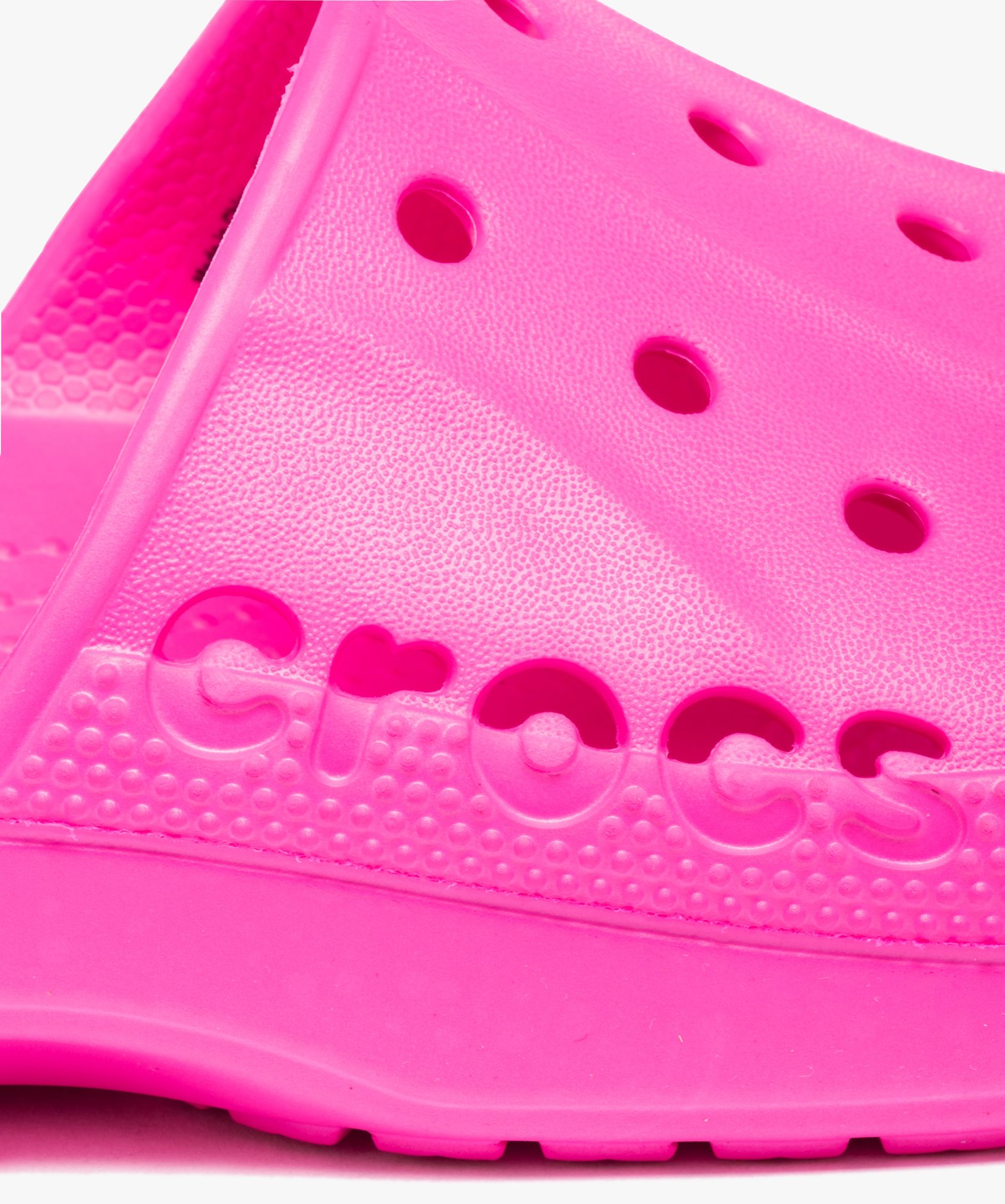 Claquettes femme unies à bride large perforée - Crocs rose | GEMO