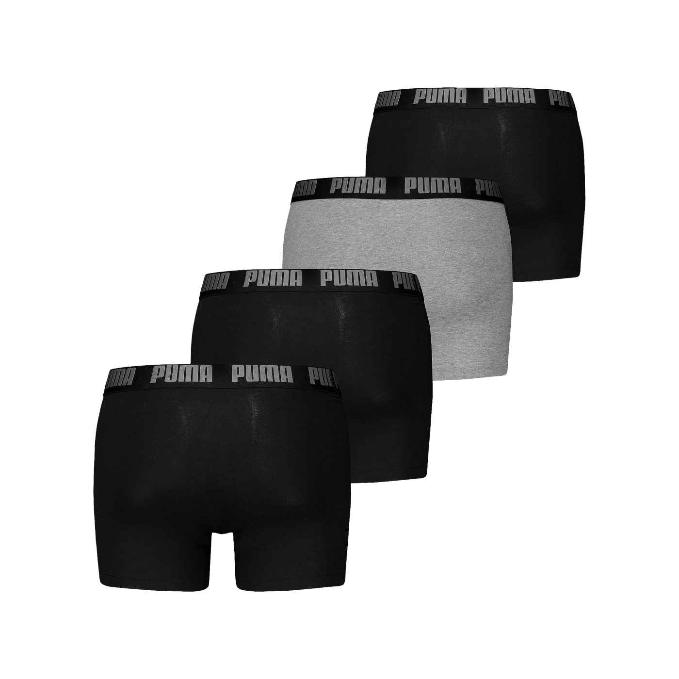 PUMA Everyday Boxer 4er Pack Schwarz Grau F002