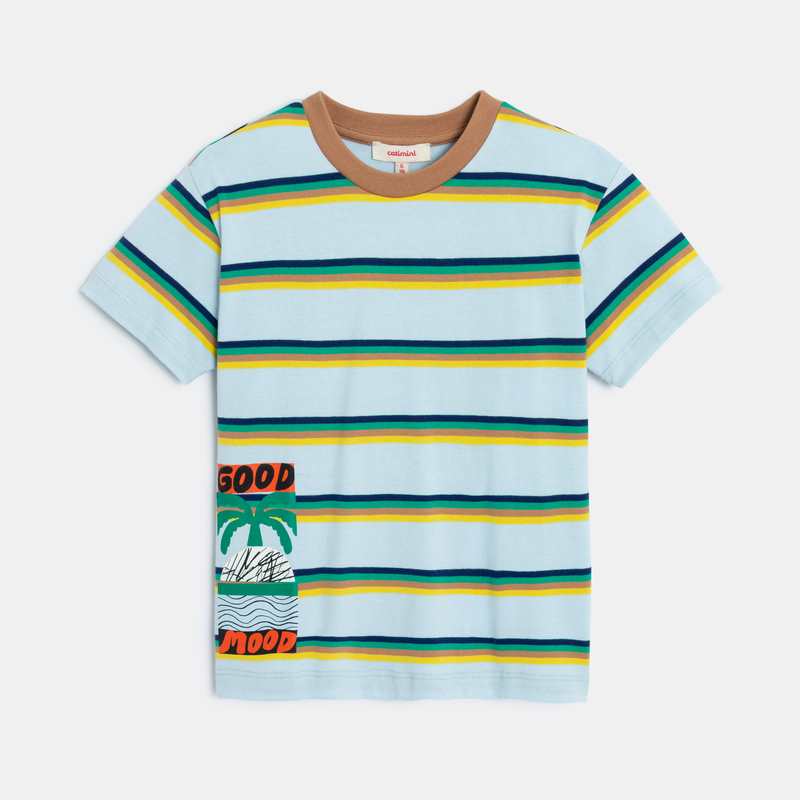 T-shirt garçon rayé bleu Catimini