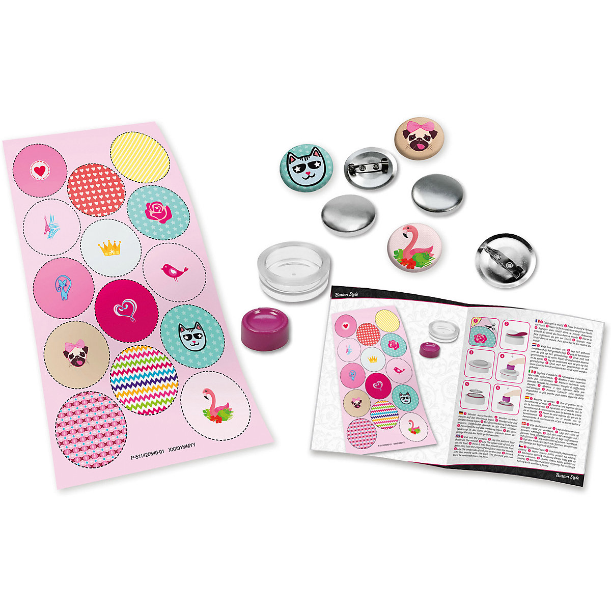 Button Style Lovely Pin - Gestalte trendige Pins
