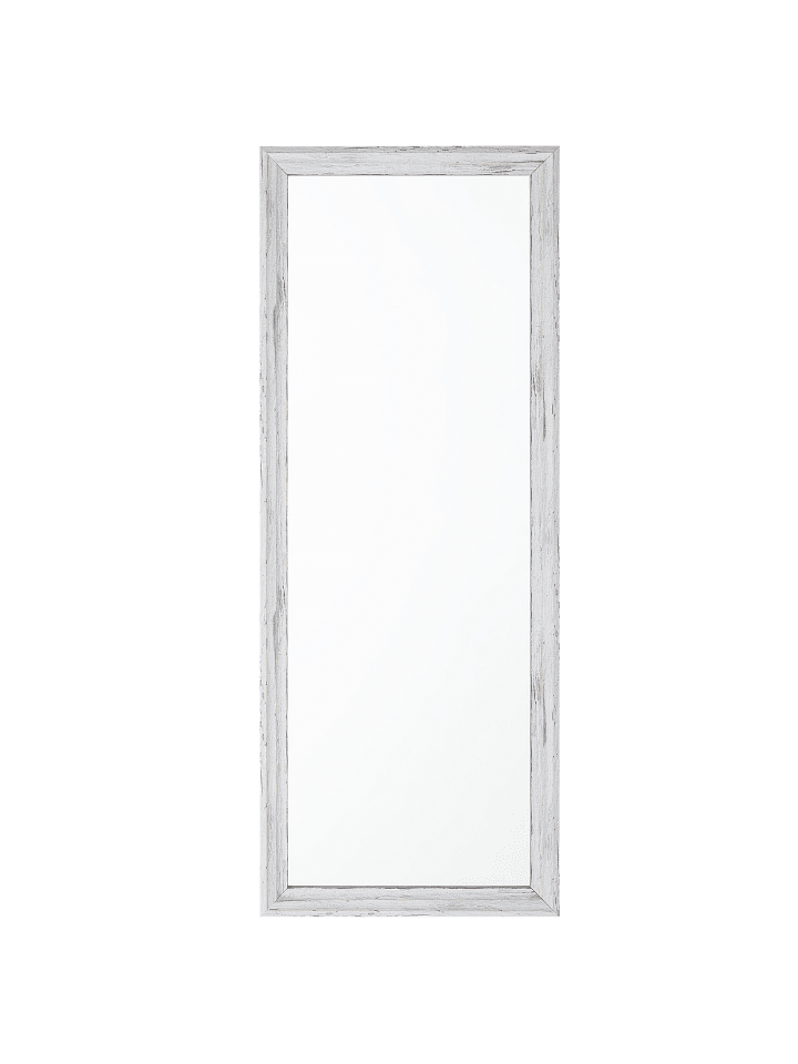 Beliani Wandspiegel BENON in Weiß/Grau - (W) 50 x (H) 130 x (L) 3 cm günstig kaufen onesize