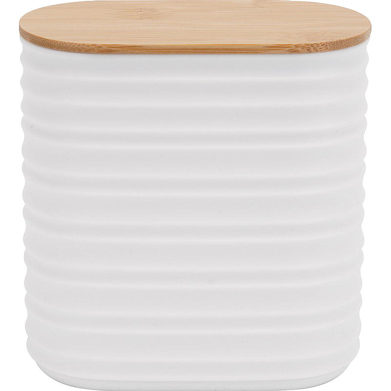 Cuisine Oppbevaringsboks 1,1 l m/bambuslokk hvit