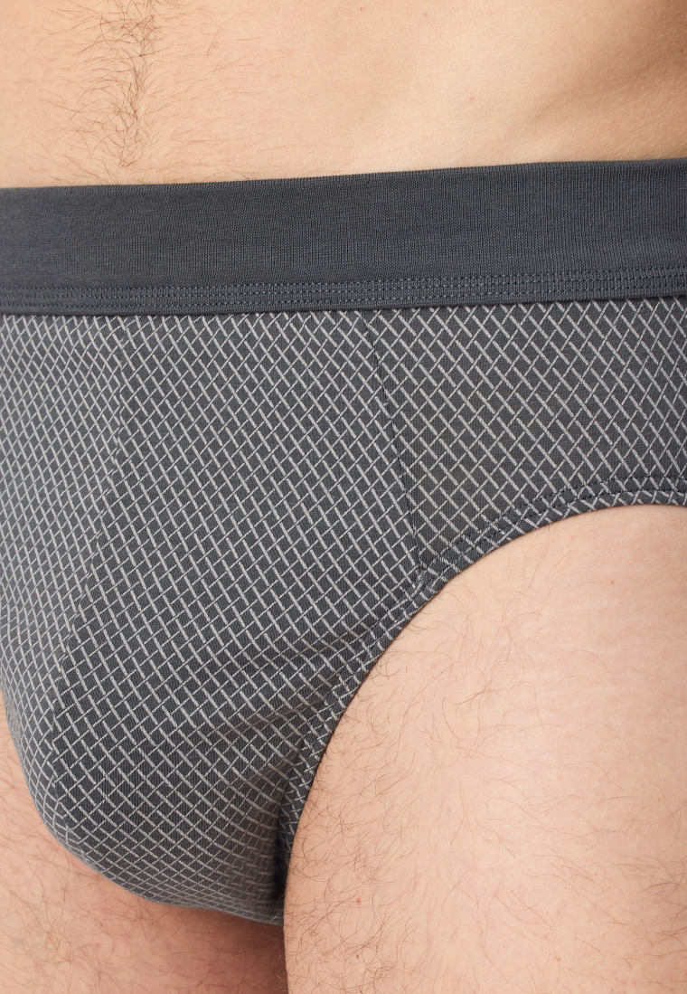 Minislip Organic Cotton gemustert anthrazit - Comfort Fit