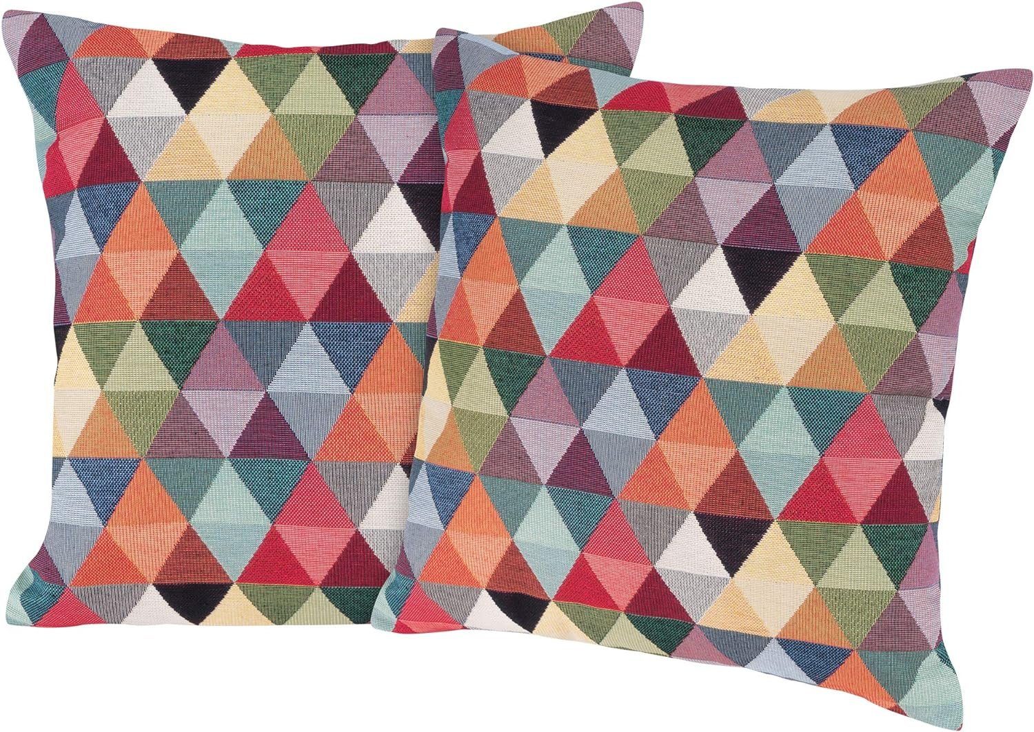 Selfitex Dekokissen farbenfrohes Sofakissen 30/50 oder 40/40 - 2er Set mit Füllung, für Sofa, Couch, Bett oder als Polster jeglicher Art