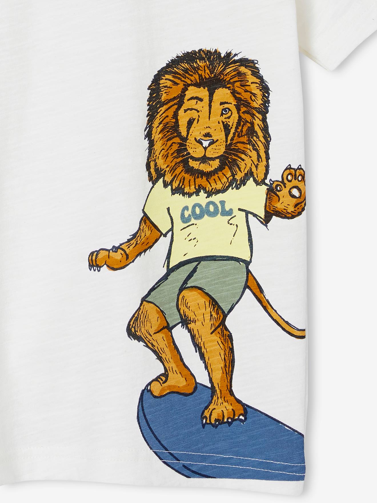 Tee-shirt animal ludique garçon terracotta