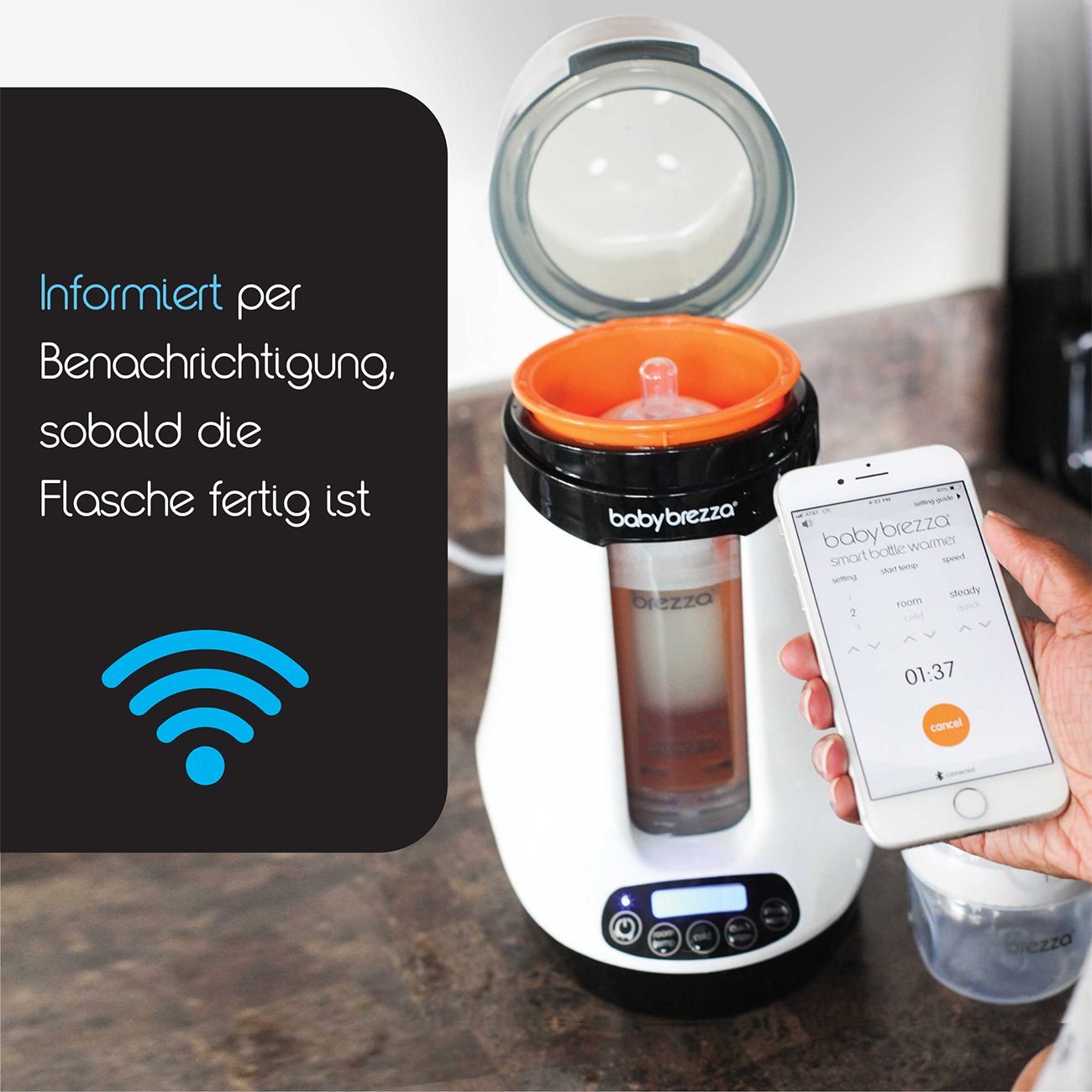 Baby Brezza Babyflaschenwärmer, Safe + Smart Bottle Warmer, Flaschen- und Babykostwärmer