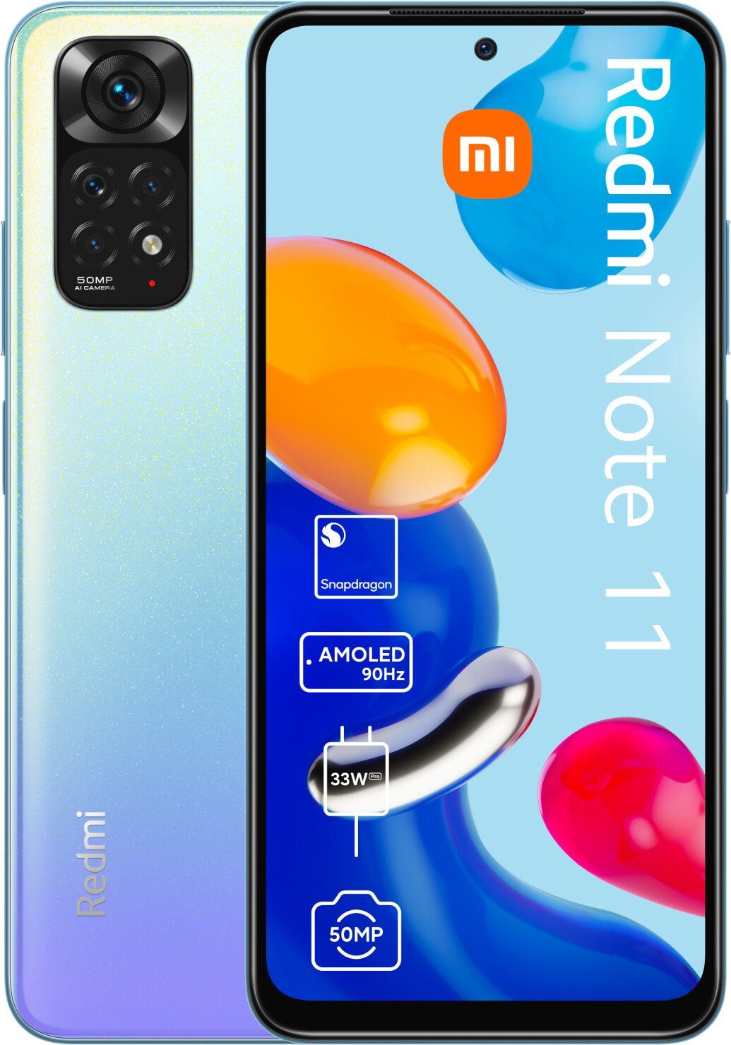 Xiaomi Redmi Note 11 4G Smartphone Handy (16,33 cm/6.4 Zoll, 128 GB Speicherplatz, 50 MP Kamera)