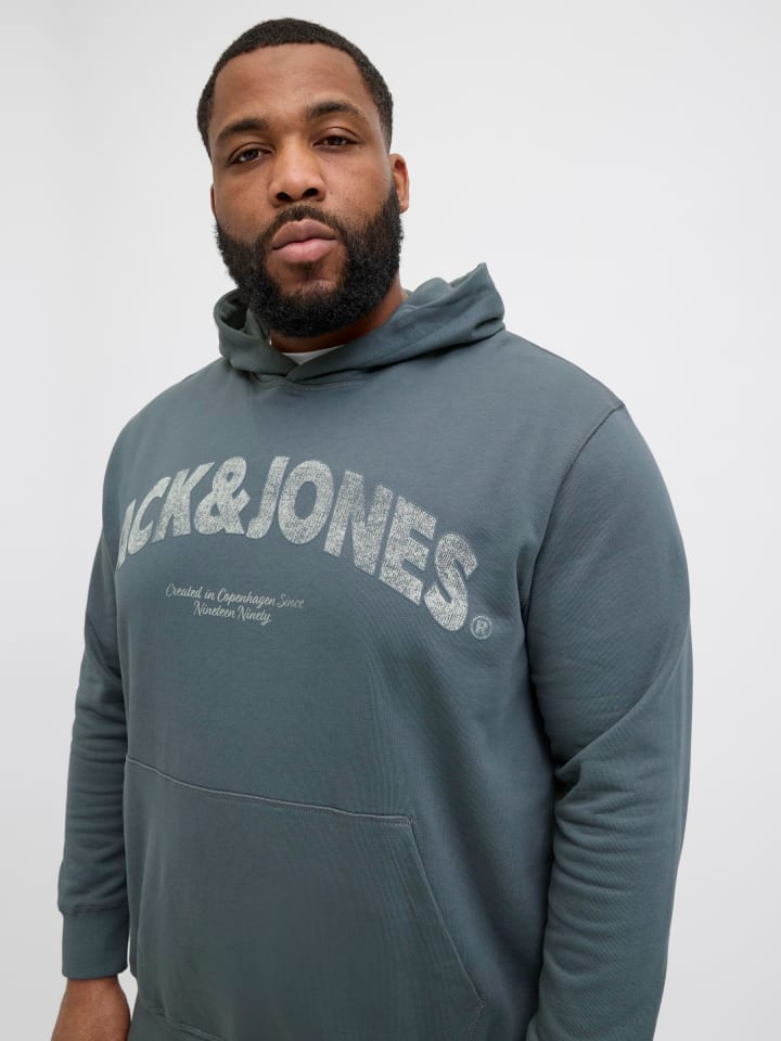 JACK & JONES PLUS Kapuzenpullover in Stormy Weather günstig kaufen
