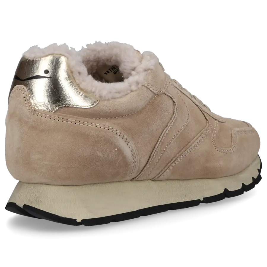 VOILE BLANCHE - Sneaker low JULIA FUR SUEDE Veloursleder - beige
