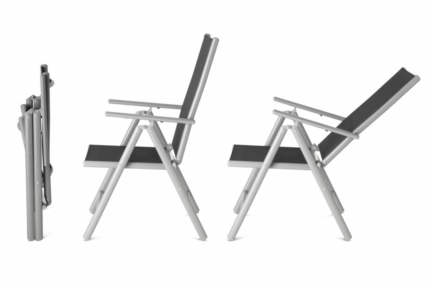 MASCOT ONLINE Aluminium Gartenstuhl 2x