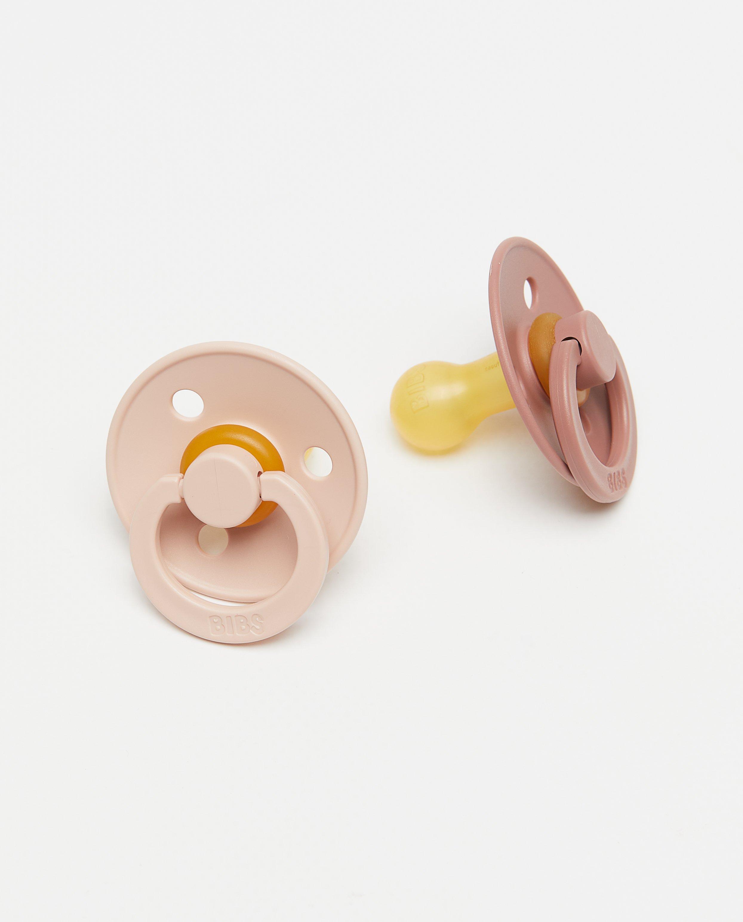 Set de 2 suzete Bibs, 0-6 luni roz