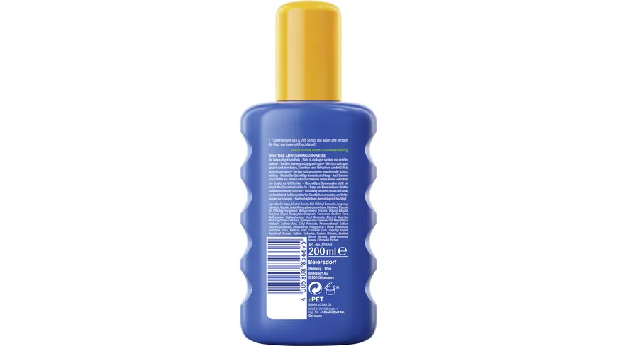 NIVEA SUN Spray Schutz Pflege LF50+ 200 ml