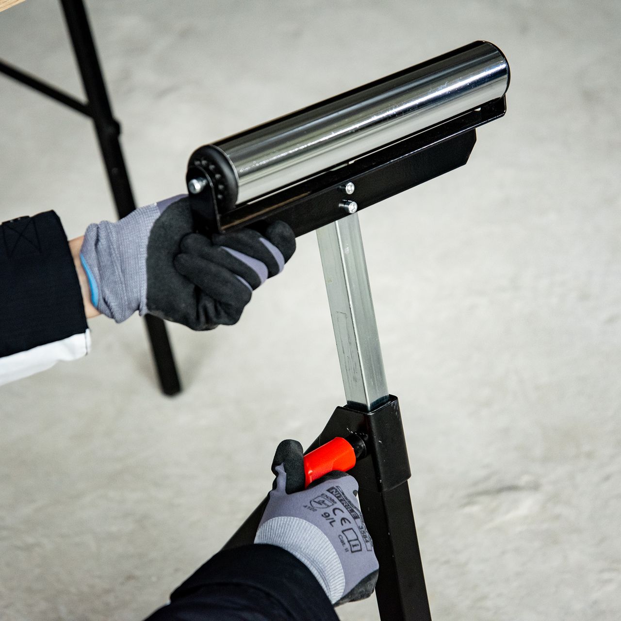 HOMCOM Rollenbock bis 90 kg, Metall, Schwarz