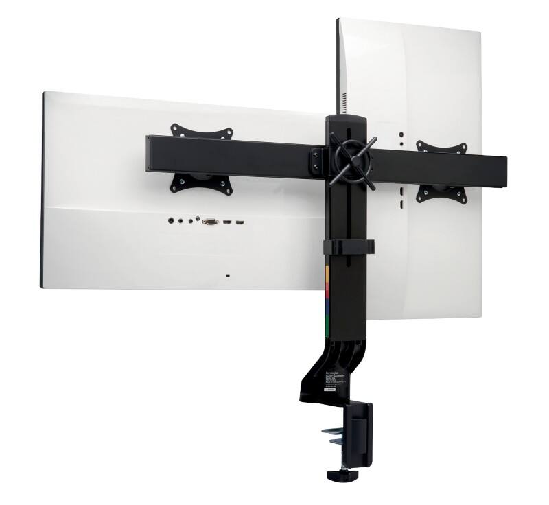 Kensington SmartFit Platzsparender Ergonomischer Dual Monitorarm K55513WW Höhenverstellbar Bis zu 27” 735 x 145 x 180 mm Schwarz