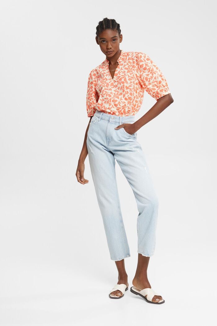 Baumwoll-Bluse mit Print