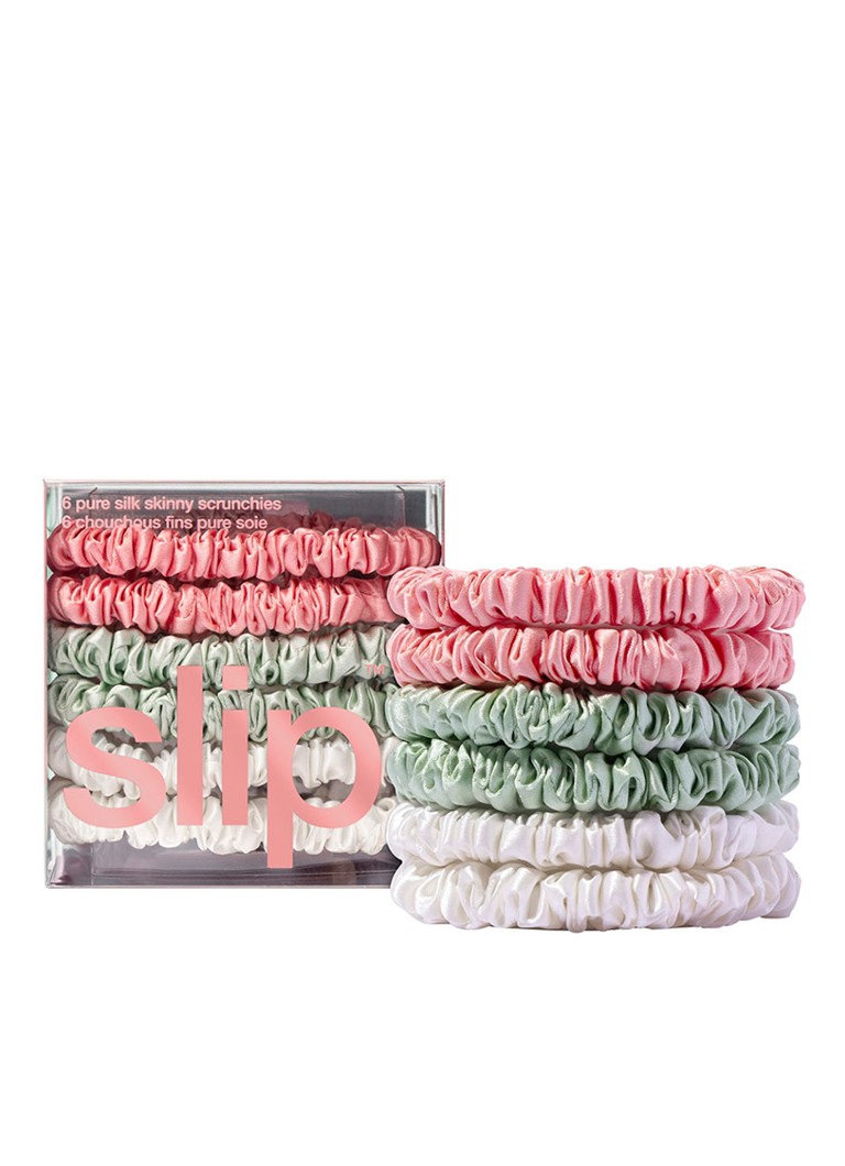 Elastic de păr Slip Core Fine din mătase pură - Set de 6 elasticuri de păr
