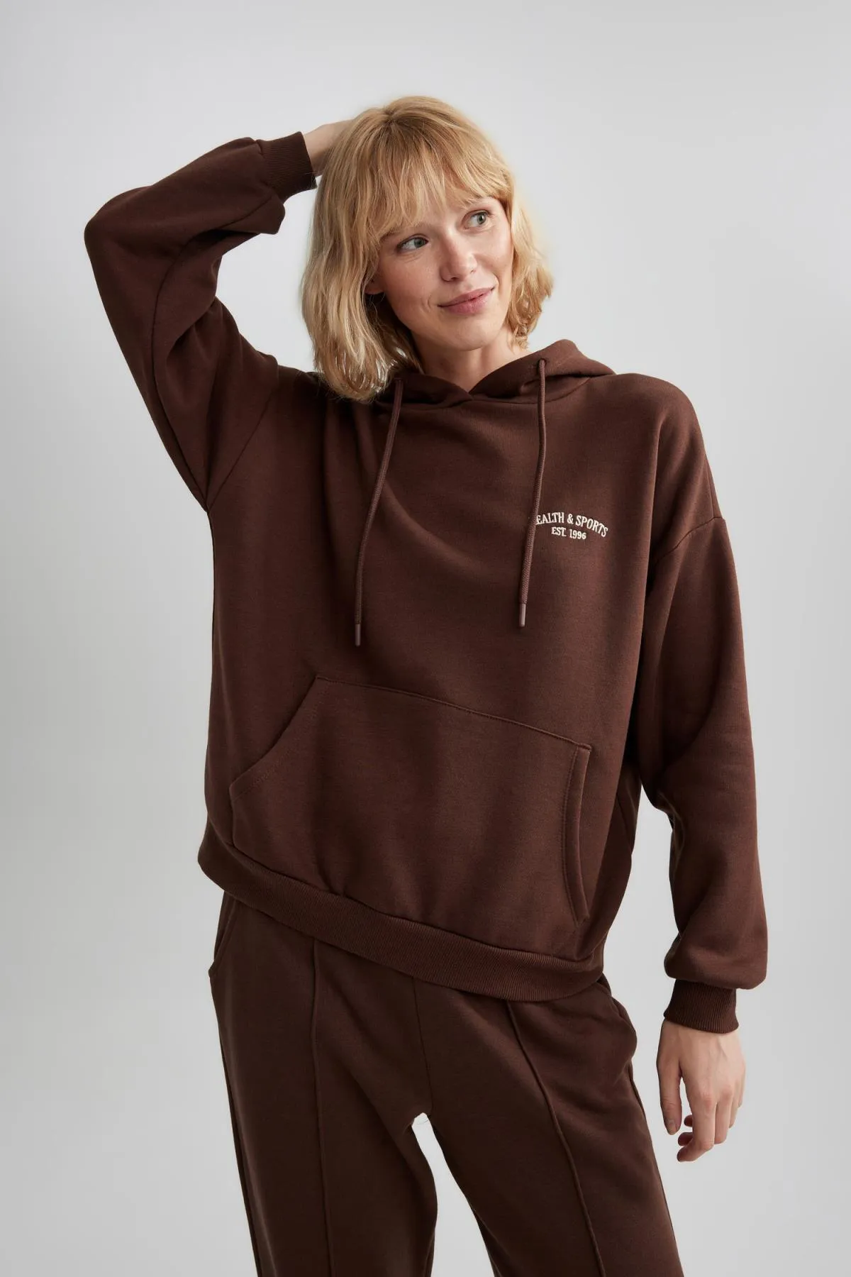 DeFacto  Weiches, flauschiges Sweatshirt mit Kapuze in Oversize-Passform