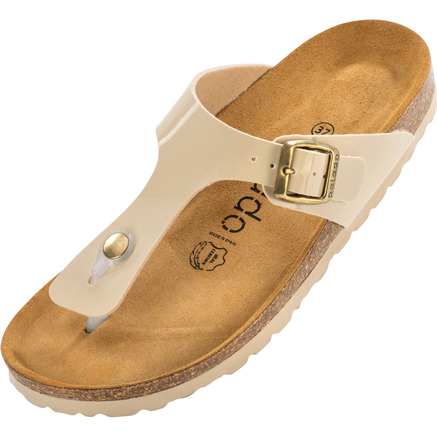 Palado Kos Lack, Zehentrenner, Damen, Cream