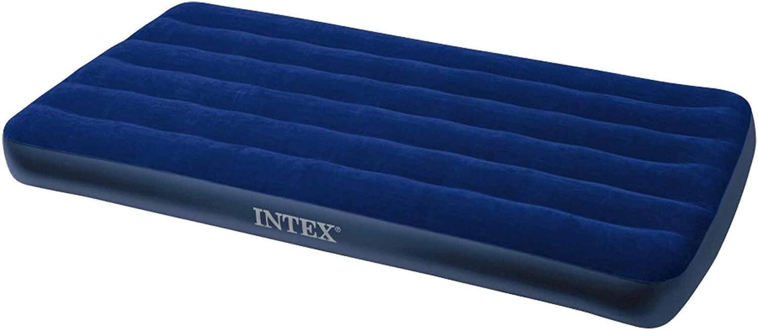 Intex Luftbett Classic Downy Reisebett Gästebett Twin Luftmatratze Campingbett 191cm, 0,38 mm Vinyl,extra Komfort,Camping