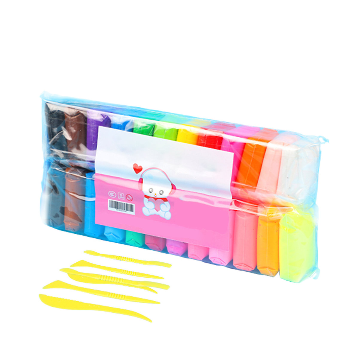 frler 24 Farben Modelliermasse Set Polymer Clay für Kinder Modelliermasse für Kinder